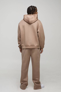 Manufactured Heavyweight 100% Cotton Fleece Thick Oversized <b>Men</b> Pullover <b>Hoodies</b> Custom Embossed Winter Streetwear <b>Hoodies</b> - Product Image 2