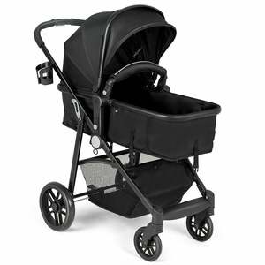 Cochecito de Bebé de Lujo Personalizado con Cuatro Ruedas, Asiento de Coche Plegable 3 en 1, Cochecito de Viaje con Estructura de Acero Inoxidable y Tela de Lino - Product Image 2