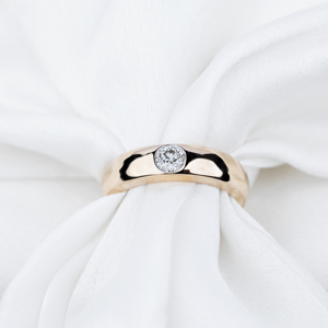 IGI Certified 0.30 Carat 6.5US Size Engagement <b>Ring</b> For <b>Men</b> 7.85GM 18K Yellow Gold <b>Mens</b> Jewelry - Product Image 1