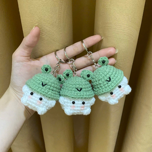 Custom Design Handmade Crochet <b>Keychain</b> Mini Charm Collection with Cute Characters Animals Flowers and Daily Objects for Retail - Product Image 1