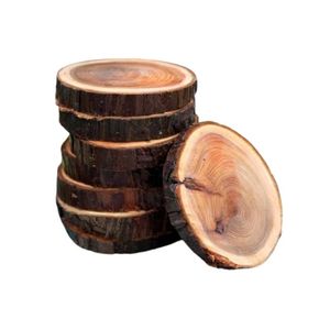 Posavasos de Madera Maciza Lisa de Alta Calidad con Asa Ecológica, Forma Redonda, Modelo Loto Azul Jennie Tran - Product Image 1