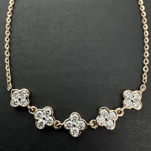 Bracelet tennis en or rose 14 carats avec diamant rond de laboratoire de 0,66 carat pour femme, bijoux fins, or massif, certifié IGI, design minimaliste - Product Image 3