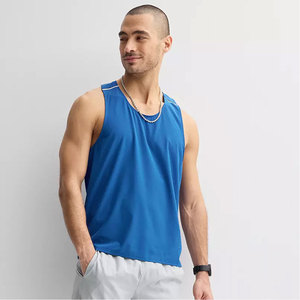 Débardeur de sport tendance pour homme, séchage rapide, en maille polyester respirante, personnalisable avec logo, pour fitness, sans manches - Product Image 3