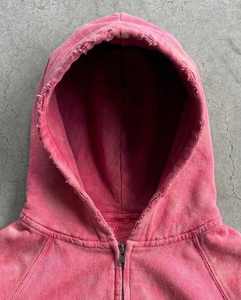 Nouvel Arrivage 2026 – Sweat à Capuche Entièrement Zippé Personnalisé en Coton Premium, Effet Vieilli, Vente en Gros Direct Usine, Fournisseur de Vêtements - Product Image 4