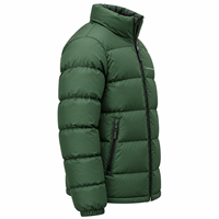 Vestes matelassées pour hommes 100% polyester toile imperméable streetwear uni teint logo personnalisé vêtements d'hiver respirant séchage rapide