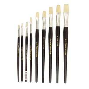 Ensemble de pinceaux <span class=keywords><strong>à</strong></span> poils plats 577 poils naturels avec poignée noire peinte fournisseur de pinceaux d'artiste pour les loisirs, l'artisanat et l'utilisation scolaire - Product Image 2