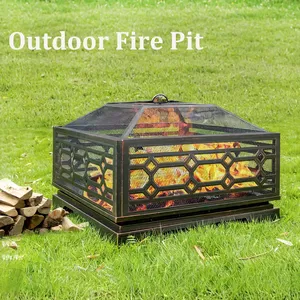 Brasero de Acero Inoxidable con Diseño Tribal, Venta al por Mayor, Brasero Indio Hecho a Mano, Decoración de Jardín, Brasero para Barbacoa - Product Image 3