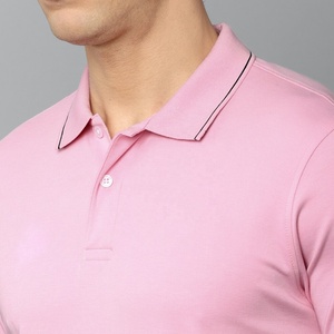 Polo de Manga Corta Personalizado 100% Algodón OEM con Cuello con Ribetes y Puños Acanalados, Polo de Manga Corta Liso para Hombre - Product Image 6