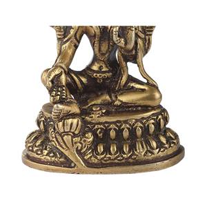 Fait à la main 4 pouces déesse vert Tara Sculpture en laiton article de petite taille fabriqué en Inde pour les cadeaux - Product Image 4