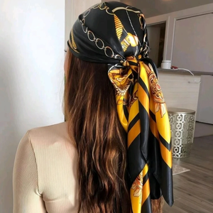 Pañuelo largo de poliéster de satén de seda con estampado digital personalizado para mujer, venta al por mayor 2026 - Product Image 5