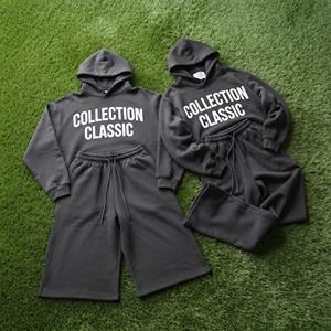 Ensemble de survêtement unisexe Street Fashion en molleton épais, coupe ample, avec sweat à capuche et pantalon, style pyjama - Product Image 1