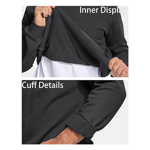 Sweat-shirt à col rond pour homme, manches longues, décontracté, chaud, en molleton, confortable, en mélange de coton, streetwear - Product Image 2