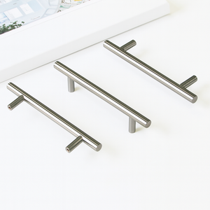 Top Selling Modern T-<b>Bar</b> Cabinet Handle Iron Furniture <b>Pull</b> Brushed Nickel Finish <b>for</b> Kitchen Bathroom Cabinetry Handles - Product Image 1