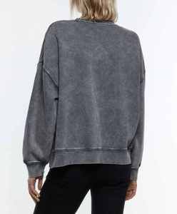 Sudadera Oversize Vintage para Mujer con Efecto Lavado Ácido, Cuello Redondo, Forro Polar, Estilo Urbano, Ajuste Holgado - Product Image 5