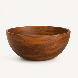 Handcrafted Acacia Wood Salad Bowl Large Eco-Friendly Solid Wood Serving Bowl for Fruits Snacks and Decorative Kitchen Decor - Product Image 1