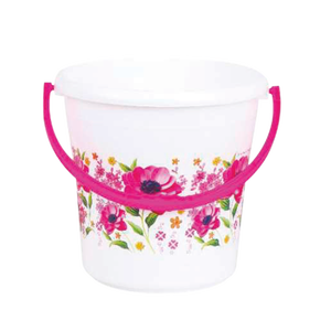 Seau en plastique imprimé de 17 L, seau de stockage d'eau, seau utilitaire ménager, fabriqué en Inde - Product Image 1