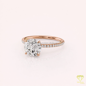 <b>Indian</b> Exporter Stunning Moissanite Engagement <b>Ring</b> for Women with Elegant Bridal Jewelry Style Available At Best Market Price - Product Image 6