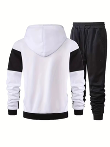 Hot Sale <b>Leisurewear</b> Customized Men's Casual Autumn Tracksuit Solid Pattern Acid Wash 100% Cotton Jogging Suit Online - Product Image 5