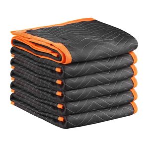 6 couvertures de déménagement grandes et résistantes 72 x 40, en tissu non tissé rembourré avec rembourrage en coton, matériau de protection et d'amortissement, 32 lb/dz - Product Image 1