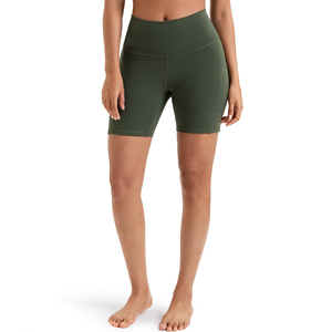 <b>Women</b> Forest Green High <b>Waist</b> Workout <b>Shorts</b> Breathable Quick Dry <b>Elastic</b> <b>Waist</b> Running Yoga Gym <b>Shorts</b> - Product Image 1