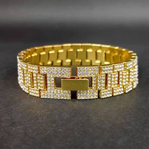Pulsera de Diamantes Cultivados en Laboratorio Chapada en Oro 925, Corte Brillante Redondo, Sintética, Unisex, para Uso Diario - Product Image 1
