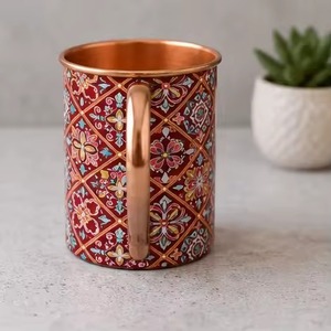 Hot Selling High Standard Quality Metal Copper Modern Finished <b>Large</b> Capacity Eco-Friendly Unique Fancy Designer Drinkware <b>Mug</b> - Product Image 1