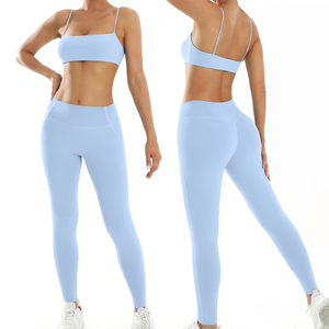 Wholesale Custom 2 Piece Gym Sports Active Wear Fitness Clothing Suit Quick Drying Sports Yoga Set Women - Product Image 4