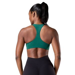Soutien-gorge de sport dos nageur léger et respirant vert forêt pour femme, idéal pour la course, le yoga, la gym et le fitness - Product Image 2