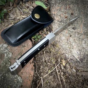 Navaja Plegable Portátil de Apertura Manual con Bloqueo de 8.54'' y Hoja de Acero D2 de 3.3'', Mango G10 con Funda de Cuero Negro, Navaja de Bolsillo EDC - Product Image 5