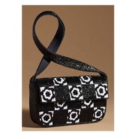Sac à bandoulière portable pour femme en verre perlé brodé à la main, imprimé ludique, petit sac pour objets personnels, téléphone, clés et autres accessoires