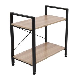 Libreria Moderna a 2 Ripiani in Legno Massello e MDF, Stile Industriale, per Soggiorno, Libreria Stretta per Casa e Ufficio - Product Image 6