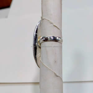 Joyería de Plata de Ley 925, anillo rectangular, anillo de cabujón, anillo de mujer, regalo para ella - Product Image 6