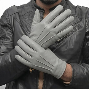 <b>Womens</b> Sheep <b>Leather</b> <b>Gloves</b> Full Finger Coverage Unlined Thermal Design Touchscreen Breathable Outdoor Casual Party - Product Image 5