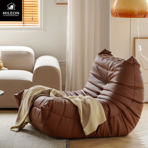 Muebles de Sala de Estar de Diseño Italiano Moderno y Lujoso, Sofá Combinado de Cuero para Sala de Estar de Villa, Conjunto Doble, Triple y Multipersona - Product Image 2