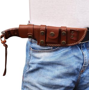 Cuchillo de acero de Damasco con hoja recta tipo Drop Point, mango de madera hecho a mano, para camping, supervivencia, caza, OEM personalizable, Pasha - Product Image 5