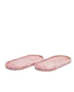 Plateau en marbre élégant et luxueux avec plateau en marbre rose Hello, édition limitée, plateau de service élégant pour la décoration de la maison - Product Image 1