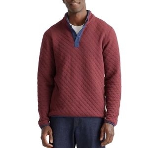 Suéter Acolchado para Hombre, Manga Larga, Color Sólido, Tejido Grueso de Alta Calidad, Antipilling, para Otoño - Product Image 1