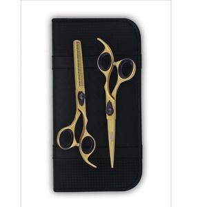 PROFESSIONAL BEAUTY RAZOR <b>EDGE</b> HAIR CUTTING SHEARS SALON SET with 26 TEETH for STAINLESS STEEL - Product Image 4
