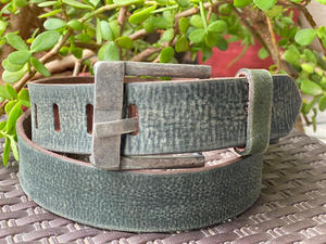 Nuevo elegante e informal hecho a mano de cuero genuino Real cinturón clásico para hombres personalizado grano completo desgastado cinturón de cuero Real para hombres - Product Image 2