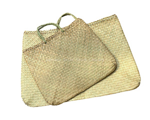 Grand Sac Kete Tressé en Jonc de Mer, Sac Kete Maori Tressé, Sac Fourre-tout Durable, Sac en Lin Tressé à la Main, Petite Taille, Directement de l'Usine au Vietnam - Product Image 1