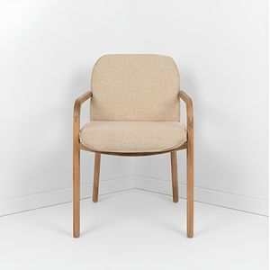 Fauteuil de salle à manger en teck recyclé rembourré en bois massif pour importateurs et distributeurs de meubles en Indonésie - Product Image 2