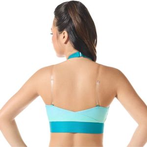 Ensemble de costume de performance scintillant pour femmes, haut court et short en strass, vêtements de danse extensibles pour cheerleading et gymnastique - Product Image 4