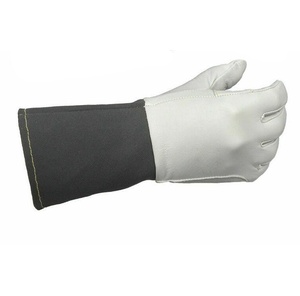Leather Safety <b>Gloves</b> Anti-Vibration Durable Full Smooth Texture Anti-Slip <b>Knit</b> Wrist General Purpose Waterproof Abrasion - Product Image 2