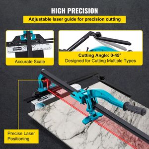 40-Inch Manual Tile Cutter with Single Rail & Double Brackets 3/5 Inch Cap <b>Precision</b> Laser <b>Tools</b> P - Product Image 3