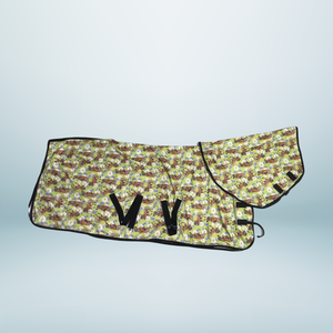 ZEN HORSE WORLD Antipilling Polaire Cheval Tapis Dressage Utilisation Non Imperméable Toutes Saisons Noir Combo Noir Reliure Doublure Nylon - Product Image 1