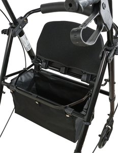 Lightweight Folding 4-Wheel <b>Rollator</b> Height Adjustable Handles & Legs Padded Seat with Storage Bag 136kg Capacity Ergonomi - Product Image 3