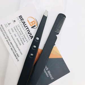 Pince à épiler à usage professionnel pointe inclinée écologique léger et durable peigne pince à épiler en acier inoxydable de marque privée personnalisée - Product Image 5