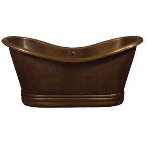 Bañera de Lujo en Cobre Brillante con Exterior en Níquel Pulido, Bañera de Cobre y Latón de Lujo - Product Image 4