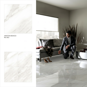 Alizer Gris Exportación barata 800x800mm Azulejos PGVT de cuerpo completo 80x80cm Porcelana Etiopía Suelo de centro comercial de baño gris oscuro - Product Image 3