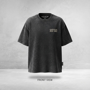 Camiseta de hombre personalizada, ecológica, de algodón grueso, estilo vintage con lavado ácido, con estampado puff frontal, lisa, de corte holgado, estilo streetwear, OEM - Product Image 1